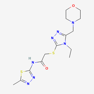 2-{[4-ethyl-5-(4-morpholinylmethyl)-4H-1,2,4-triazol-3-yl]thio}-N-(5-methyl-1,3,4-thiadiazol-2-yl)acetamide