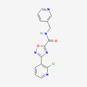 molecular formula C14H10ClN5O2 B4659508 3-(2-CHLOROPYRIDIN-3-YL)-N-[(PYRIDIN-3-YL)METHYL]-1,2,4-OXADIAZOLE-5-CARBOXAMIDE 