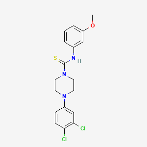 molecular formula C18H19Cl2N3OS B4659515 4-(3,4-dichlorophenyl)-N-(3-methoxyphenyl)-1-piperazinecarbothioamide 