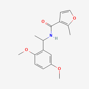 molecular formula C16H19NO4 B4659525 N-[1-(2,5-dimethoxyphenyl)ethyl]-2-methyl-3-furamide 