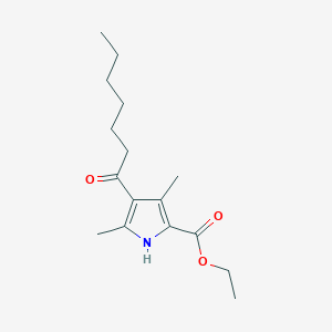 ethyl 4-heptanoyl-3,5-dimethyl-1H-pyrrole-2-carboxylate