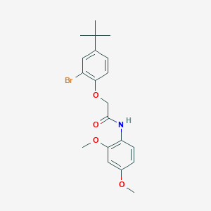 molecular formula C20H24BrNO4 B4659560 2-(2-bromo-4-tert-butylphenoxy)-N-(2,4-dimethoxyphenyl)acetamide 