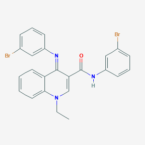 molecular formula C24H19Br2N3O B4659596 N-(3-bromophenyl)-4-[(3-bromophenyl)imino]-1-ethyl-1,4-dihydro-3-quinolinecarboxamide 