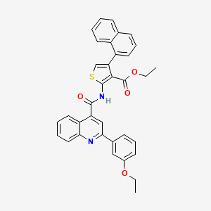 ethyl 2-({[2-(3-ethoxyphenyl)-4-quinolinyl]carbonyl}amino)-4-(1-naphthyl)-3-thiophenecarboxylate