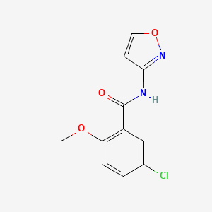 molecular formula C11H9ClN2O3 B4659606 5-CHLORO-2-METHOXY-N-(12-OXAZOL-3-YL)BENZAMIDE 