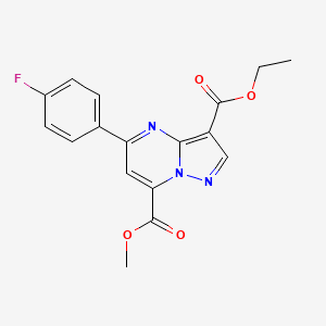 molecular formula C17H14FN3O4 B4659611 3-ethyl 7-methyl 5-(4-fluorophenyl)pyrazolo[1,5-a]pyrimidine-3,7-dicarboxylate 