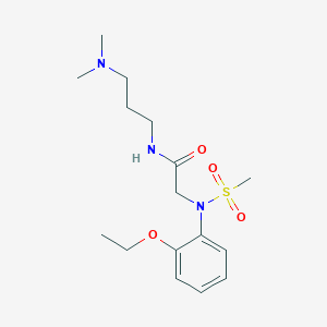 molecular formula C16H27N3O4S B4659630 N~1~-[3-(dimethylamino)propyl]-N~2~-(2-ethoxyphenyl)-N~2~-(methylsulfonyl)glycinamide 