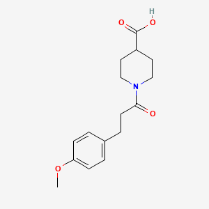 molecular formula C16H21NO4 B4659643 1-[3-(4-Methoxyphenyl)propanoyl]piperidine-4-carboxylic acid 