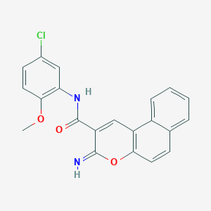 molecular formula C21H15ClN2O3 B4659646 N-(5-chloro-2-methoxyphenyl)-3-imino-3H-benzo[f]chromene-2-carboxamide 