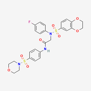 N~2~-(2,3-dihydro-1,4-benzodioxin-6-ylsulfonyl)-N~2~-(4-fluorophenyl)-N~1~-[4-(4-morpholinylsulfonyl)phenyl]glycinamide