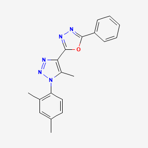 2-[1-(2,4-dimethylphenyl)-5-methyl-1H-1,2,3-triazol-4-yl]-5-phenyl-1,3,4-oxadiazole