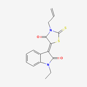 3-allyl-5-(1-ethyl-2-oxo-1,2-dihydro-3H-indol-3-yliden)-2-thioxo-1,3-thiazolan-4-one