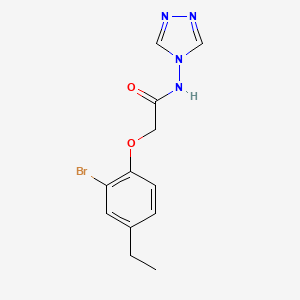 2-(2-bromo-4-ethylphenoxy)-N-(4H-1,2,4-triazol-4-yl)acetamide