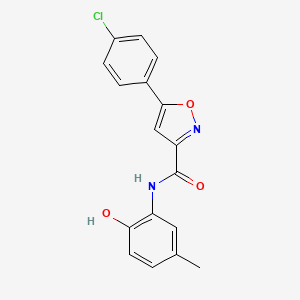 molecular formula C17H13ClN2O3 B4659713 5-(4-chlorophenyl)-N-(2-hydroxy-5-methylphenyl)-3-isoxazolecarboxamide 