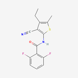 molecular formula C15H12F2N2OS B4659725 N-(3-cyano-4-ethyl-5-methyl-2-thienyl)-2,6-difluorobenzamide 