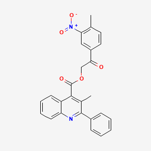 2-(4-Methyl-3-nitrophenyl)-2-oxoethyl 3-methyl-2-phenylquinoline-4-carboxylate