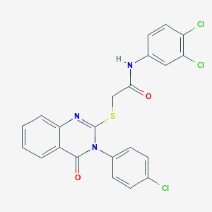 2-{[3-(4-CHLOROPHENYL)-4-OXO-3,4-DIHYDRO-2-QUINAZOLINYL]SULFANYL}-N-(3,4-DICHLOROPHENYL)ACETAMIDE