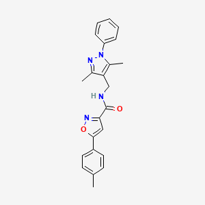 N-[(3,5-dimethyl-1-phenyl-1H-pyrazol-4-yl)methyl]-5-(4-methylphenyl)-3-isoxazolecarboxamide