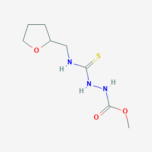 molecular formula C8H15N3O3S B4659774 Methyl 2-[(tetrahydrofuran-2-ylmethyl)carbamothioyl]hydrazinecarboxylate 