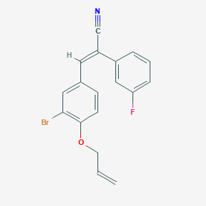 (2E)-3-[3-bromo-4-(prop-2-en-1-yloxy)phenyl]-2-(3-fluorophenyl)prop-2-enenitrile