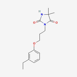 molecular formula C16H22N2O3 B4659827 3-[3-(3-ethylphenoxy)propyl]-5,5-dimethyl-2,4-imidazolidinedione 