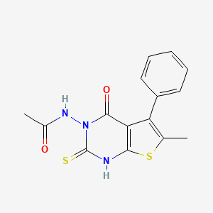 N-(2-mercapto-6-methyl-4-oxo-5-phenylthieno[2,3-d]pyrimidin-3(4H)-yl)acetamide