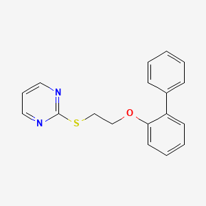 molecular formula C18H16N2OS B4659883 2-[2-(2-Phenylphenoxy)ethylsulfanyl]pyrimidine 