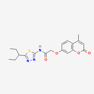 N-[5-(1-ethylpropyl)-1,3,4-thiadiazol-2-yl]-2-[(4-methyl-2-oxo-2H-chromen-7-yl)oxy]acetamide