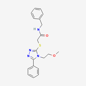 N-benzyl-2-{[4-(2-methoxyethyl)-5-phenyl-4H-1,2,4-triazol-3-yl]thio}acetamide