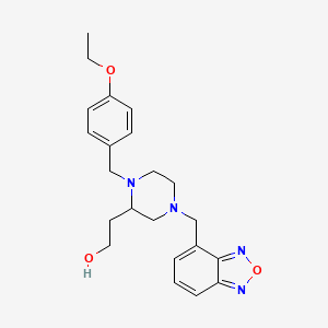 2-[4-(2,1,3-benzoxadiazol-4-ylmethyl)-1-(4-ethoxybenzyl)-2-piperazinyl]ethanol