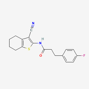 N-(3-cyano-4,5,6,7-tetrahydro-1-benzothiophen-2-yl)-3-(4-fluorophenyl)propanamide