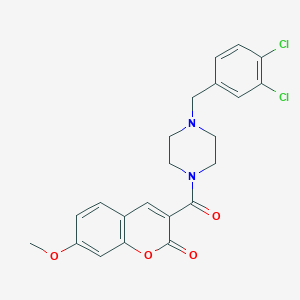 3-{[4-(3,4-dichlorobenzyl)-1-piperazinyl]carbonyl}-7-methoxy-2H-chromen-2-one