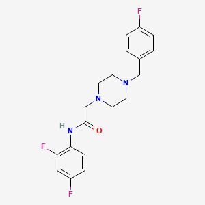 molecular formula C19H20F3N3O B4659952 N-(2,4-difluorophenyl)-2-[4-(4-fluorobenzyl)-1-piperazinyl]acetamide 