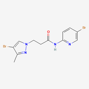 molecular formula C12H12Br2N4O B4659957 3-(4-BROMO-3-METHYL-1H-PYRAZOL-1-YL)-N~1~-(5-BROMO-2-PYRIDYL)PROPANAMIDE 