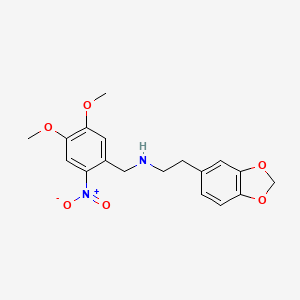 [2-(2H-1,3-BENZODIOXOL-5-YL)ETHYL][(4,5-DIMETHOXY-2-NITROPHENYL)METHYL]AMINE