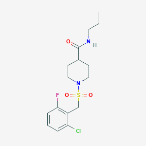 1-[(2-CHLORO-6-FLUOROPHENYL)METHANESULFONYL]-N-(PROP-2-EN-1-YL)PIPERIDINE-4-CARBOXAMIDE