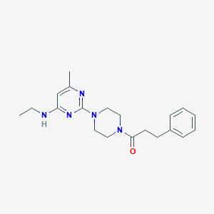 1-{4-[4-(Ethylamino)-6-methylpyrimidin-2-YL]piperazin-1-YL}-3-phenylpropan-1-one