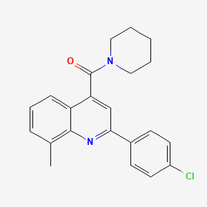 molecular formula C22H21ClN2O B4660027 2-(4-CHLOROPHENYL)-8-METHYL-4-(PIPERIDINE-1-CARBONYL)QUINOLINE 