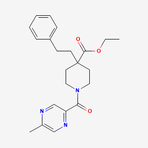 ethyl 1-[(5-methyl-2-pyrazinyl)carbonyl]-4-(2-phenylethyl)-4-piperidinecarboxylate