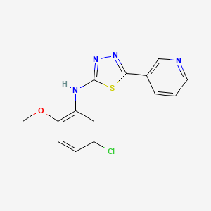 N-(5-CHLORO-2-METHOXYPHENYL)-N-[5-(3-PYRIDYL)-1,3,4-THIADIAZOL-2-YL]AMINE