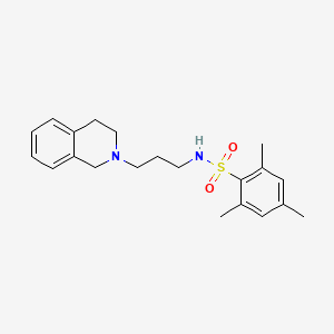 molecular formula C21H28N2O2S B4660055 N-[3-(3,4-dihydro-2(1H)-isoquinolinyl)propyl]-2,4,6-trimethylbenzenesulfonamide 