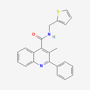 3-METHYL-2-PHENYL-N-[(THIOPHEN-2-YL)METHYL]QUINOLINE-4-CARBOXAMIDE