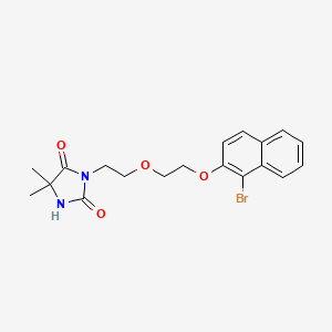 3-(2-{2-[(1-bromo-2-naphthyl)oxy]ethoxy}ethyl)-5,5-dimethyl-2,4-imidazolidinedione