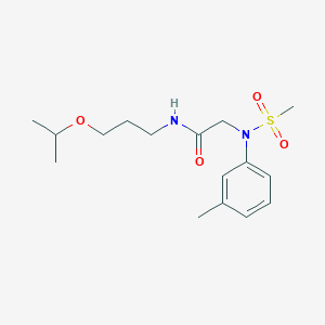 molecular formula C16H26N2O4S B4660089 N~1~-(3-isopropoxypropyl)-N~2~-(3-methylphenyl)-N~2~-(methylsulfonyl)glycinamide 