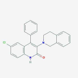 6-chloro-3-(3,4-dihydroisoquinolin-2(1H)-yl)-4-phenylquinolin-2(1H)-one