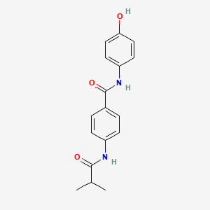 N-(4-hydroxyphenyl)-4-[(2-methylpropanoyl)amino]benzamide