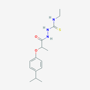 molecular formula C15H23N3O2S B4660146 N-ethyl-2-{2-[4-(propan-2-yl)phenoxy]propanoyl}hydrazinecarbothioamide 