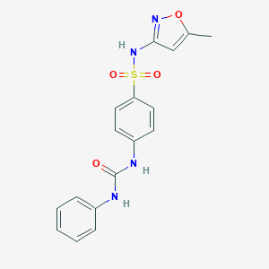 molecular formula C17H16N4O4S B466015 4-[(anilinocarbonyl)amino]-N-(5-methylisoxazol-3-yl)benzenesulfonamide CAS No. 356094-08-1