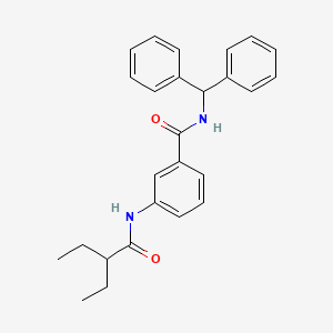 N-(DIPHENYLMETHYL)-3-(2-ETHYLBUTANAMIDO)BENZAMIDE