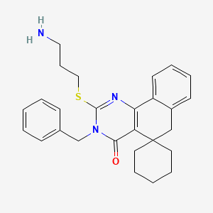 2-[(3-aminopropyl)thio]-3-benzyl-3H-spiro[benzo[h]quinazoline-5,1'-cyclohexan]-4(6H)-one